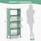 Costway 5-Tier Kitchen Baker's Rack Storage Cabinet Mobile Microwave Stand Flip-up Doors White/Black/Grey/Green